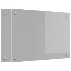 Crédence de cuisine 2 pcs Gris clair 70 x 50 cm verre trempé 545025545025