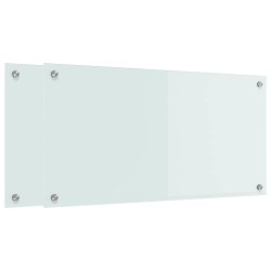 Crédence de cuisine 2 pcs Blanc 80 x 40 cm verre trempé 545031545031