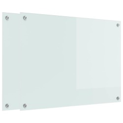 Crédence de cuisine 2 pcs Blanc 80 x 60 cm verre trempé 545032545032