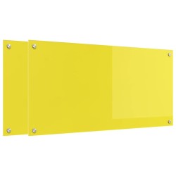 Crédence de cuisine 2 pcs Jaune 100 x 50 cm verre trempé 545033545033