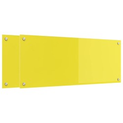 Crédence de cuisine 2 pcs Jaune 100 x 40 cm verre trempé 545034545034