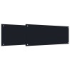 Crédence de cuisine 2 pcs Noir 100 x 40 cm verre trempé 545035545035