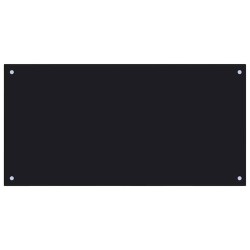 Crédence de cuisine 2 pcs Noir 100 x 50 cm verre trempé 545036545036