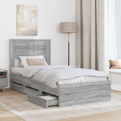 Cadre de lit Gris Sonoma 75 x 190 cm Bois Ingénierie 545048545048
