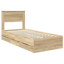 Cadre de lit Chêne Sonoma 90 x 200 cm Bois Ingénierie 545051545051
