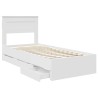 Cadre de lit avec tiroir Blanc 90 x 200 cm Bois Ingénierie 545052545052