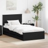 Cadre de lit avec tiroir Noir 100 x 200 cm Bois Ingénierie 545062545062