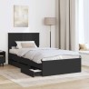 Cadre de lit avec tiroir Noir 100 x 200 cm Bois Ingénierie 545062545062