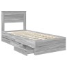Cadre de lit Gris Sonoma 100 x 200 cm Bois Ingénierie 545068545068