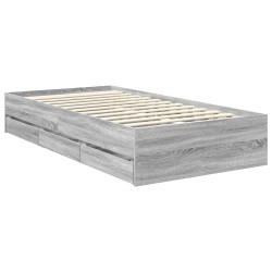 Cadre de lit Gris Sonoma 100 x 200 cm Bois Ingénierie 545068545068