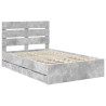 Cadre de lit Gris béton 120 x 190 cm Bois Ingénierie 545070545070