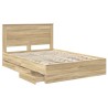 Cadre de lit Chêne Sonoma 140 x 190 cm Bois Ingénierie 545083545083