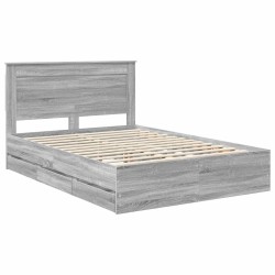 Cadre de lit Gris Sonoma 160 x 200 cm Bois Ingénierie 545094545094