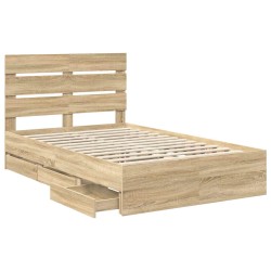 Cadre de lit Chêne Sonoma 120 x 190 cm Bois Ingénierie 545098545098