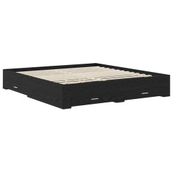 Cadre de lit Chêne noir 180 x 200 cm Bois d'ingénierie 545110545110