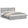 Cadre de lit Gris Sonoma 200 x 200 cm Bois Ingénierie 545130545130