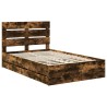Cadre de lit Chêne fumé 120 x 190 cm Bois Ingénierie 545143545143