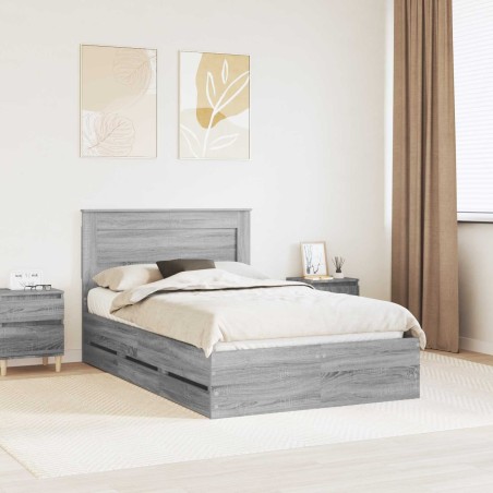 Cadre de lit Gris Sonoma 120 x 200 cm Bois Ingénierie 545164545164