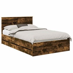 Cadre de lit Chêne fumé 120 x 190 cm Bois Ingénierie 545172545172