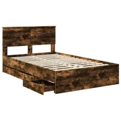 Cadre de lit Chêne fumé 120 x 190 cm Bois Ingénierie 545172545172