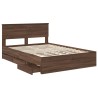 Cadre de lit Chêne brun 140 x 190 cm Bois Ingénierie 545178545178