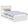 Cadre de lit avec tiroir Blanc 100 x 200 cm Bois Ingénierie 545179545179