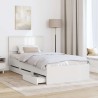 Cadre de lit avec tiroir Blanc 100 x 200 cm Bois Ingénierie 545179545179