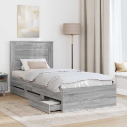 Cadre de lit Gris Sonoma 100 x 200 cm Bois Ingénierie 545184545184