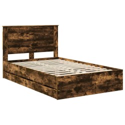 Cadre de lit Chêne fumé 120 x 190 cm Bois Ingénierie 545203545203
