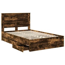 Cadre de lit Chêne fumé 120 x 190 cm Bois Ingénierie 545203545203