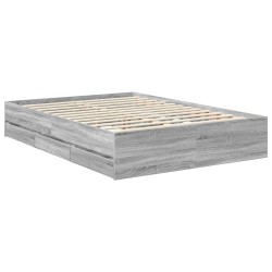 Cadre de lit Gris Sonoma 140 x 200 cm Bois Ingénierie 545205545205