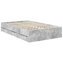 Cadre de lit Gris béton 120 x 190 cm Bois Ingénierie 545209545209