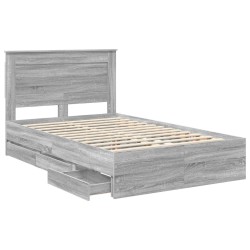 Cadre de lit Gris Sonoma 120 x 190 cm Bois Ingénierie 545210545210