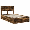 Cadre de lit Chêne fumé 135 x 190 cm Bois Ingénierie 545221545221