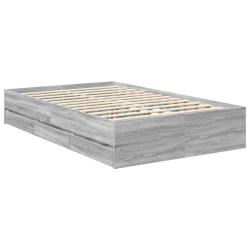 Cadre de lit Gris Sonoma 120 x 190 cm Bois Ingénierie 545222545222