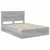 Cadre de lit Gris Sonoma 140 x 190 cm Bois Ingénierie 545226545226