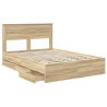 Cadre de lit Chêne Sonoma 150 x 200 cm Bois Ingénierie 545233545233