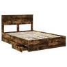 Cadre de lit Chêne fumé 140 x 190 cm Bois Ingénierie 545242545242