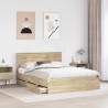 Cadre de lit Chêne Sonoma 150 x 200 cm Bois Ingénierie 545247545247