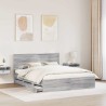 Cadre de lit Gris Sonoma 160 x 200 cm Bois Ingénierie 545248545248