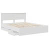 Cadre de lit avec tiroir Blanc 160 x 200 cm Bois Ingénierie 545249545249