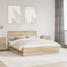 Cadre de lit Chêne Sonoma 160 x 200 cm Bois Ingénierie 545252545252