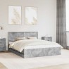 Cadre de lit Gris béton 160 x 200 cm Bois Ingénierie 545253545253