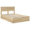Cadre de lit Chêne Sonoma 140 x 190 cm Bois Ingénierie 545263545263