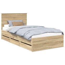 Cadre de lit Chêne Sonoma 100 x 200 cm Bois Ingénierie 545264545264