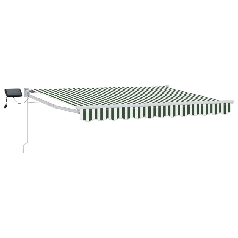 Store rétractable manuel avec LEDs Vert et blanc 3,5 x 2,5 m 545287545287