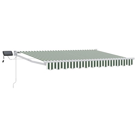 Store rétractable manuel avec LEDs Vert et blanc 3,5 x 2,5 m 545287545287