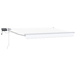 Store rétractable manuel avec LEDs Blanc 3,5 x 2,5 m 545288545288
