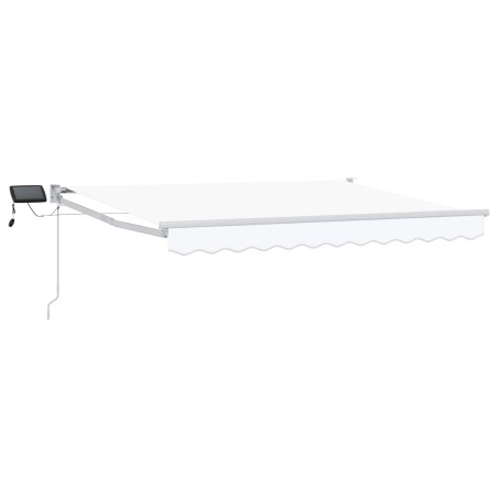 Store rétractable manuel avec LEDs Blanc 3,5 x 2,5 m 545288545288