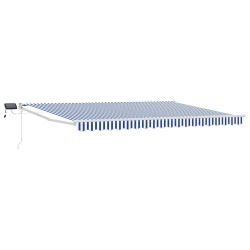 Store rétractable manuel avec LEDs Bleu et Blanc 4 × 3 m 545292545292